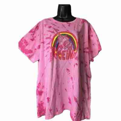Tye Dye Poeina Unicorn Shirt with crystals